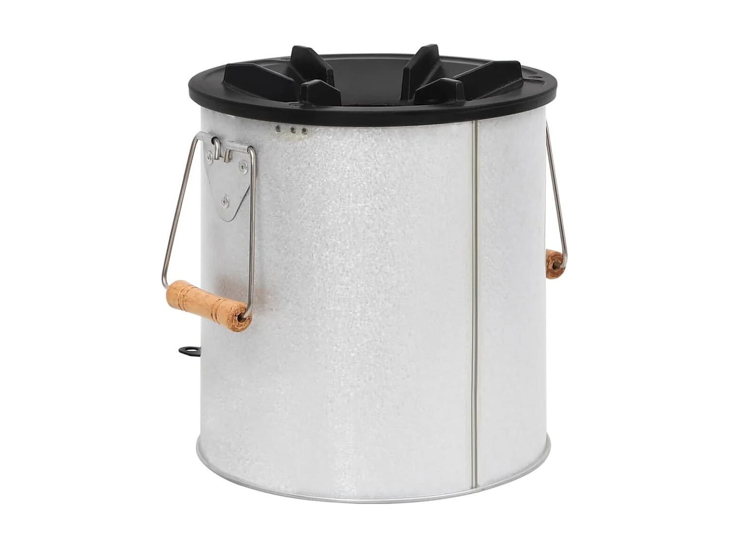 Camping houtkachel 45x25x26 cm staal zilverkleurig