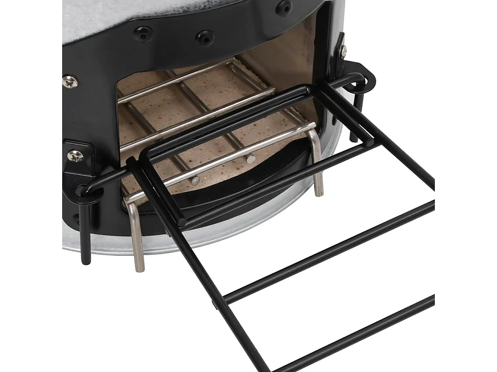 Camping houtkachel 45x25x26 cm staal zilverkleurig