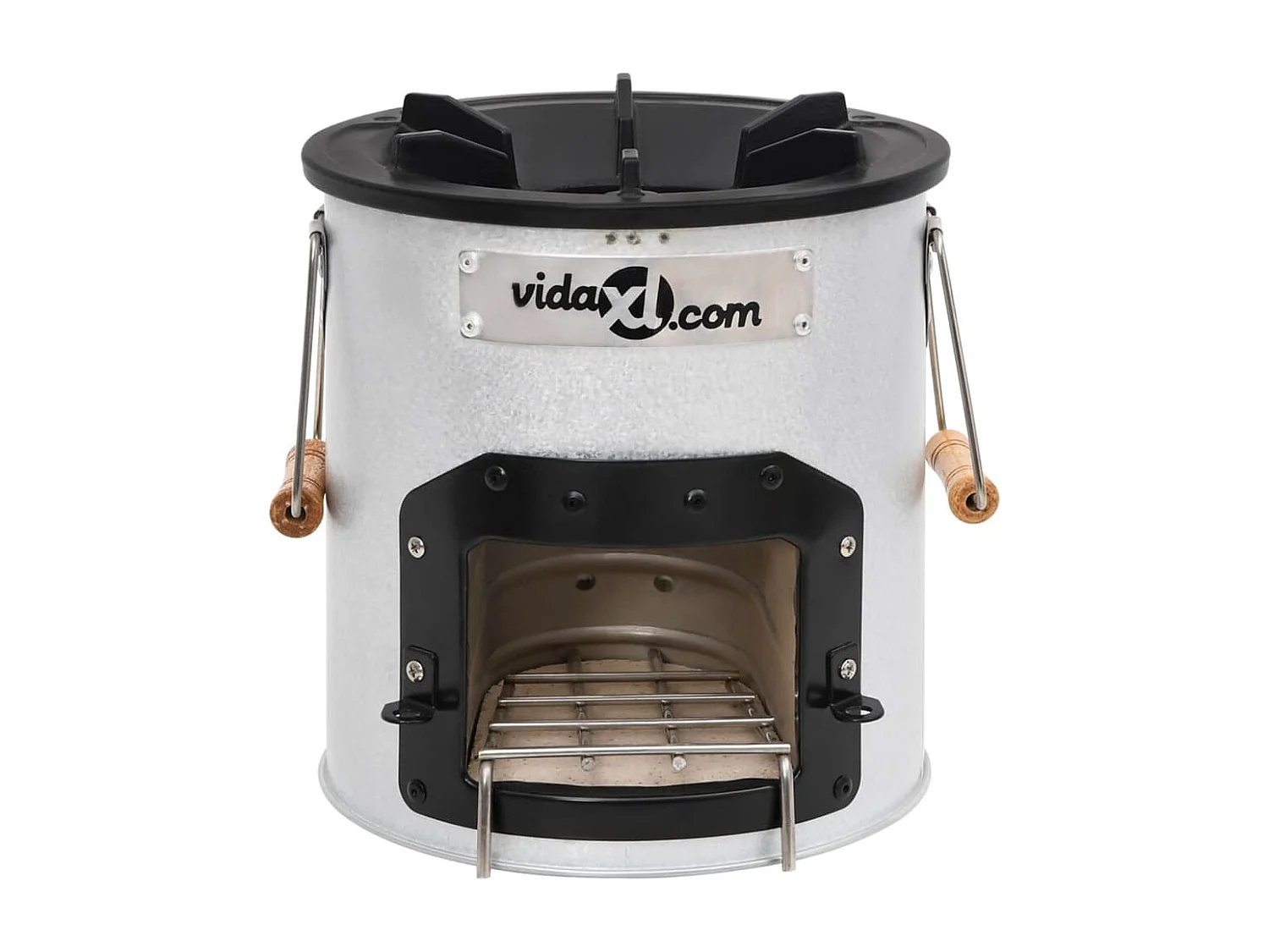 Camping-Ofen Silbern 45x25x26 cm Stahl