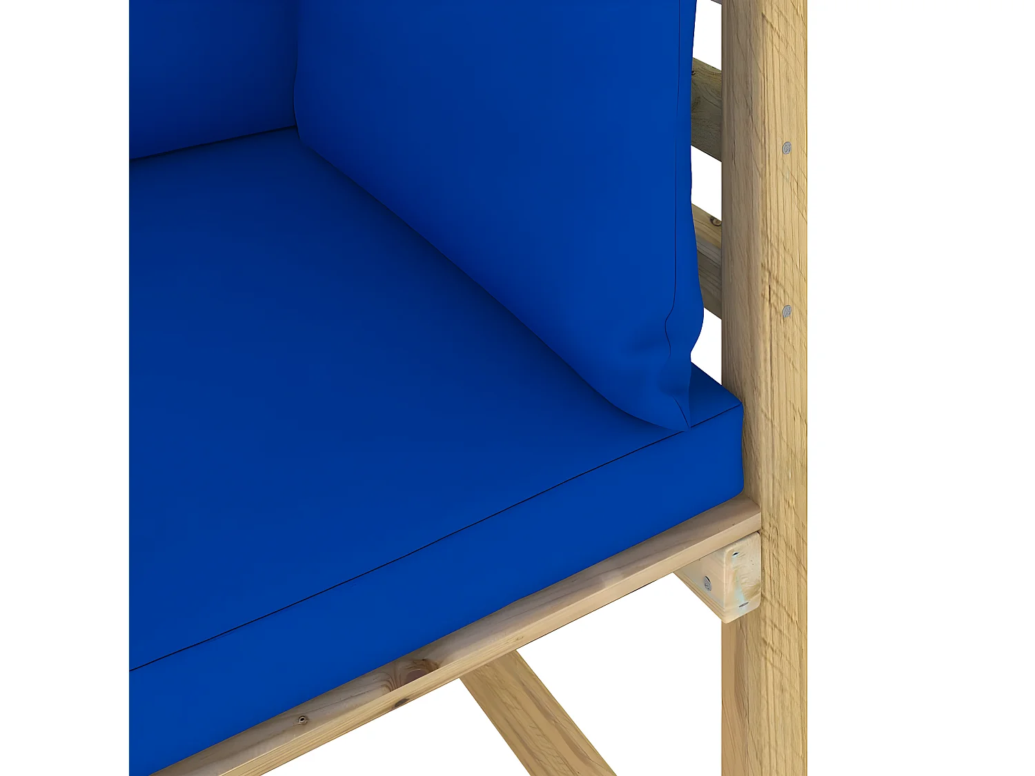 Canapé d'angle de jardin avec coussins Bois imprégné de vert