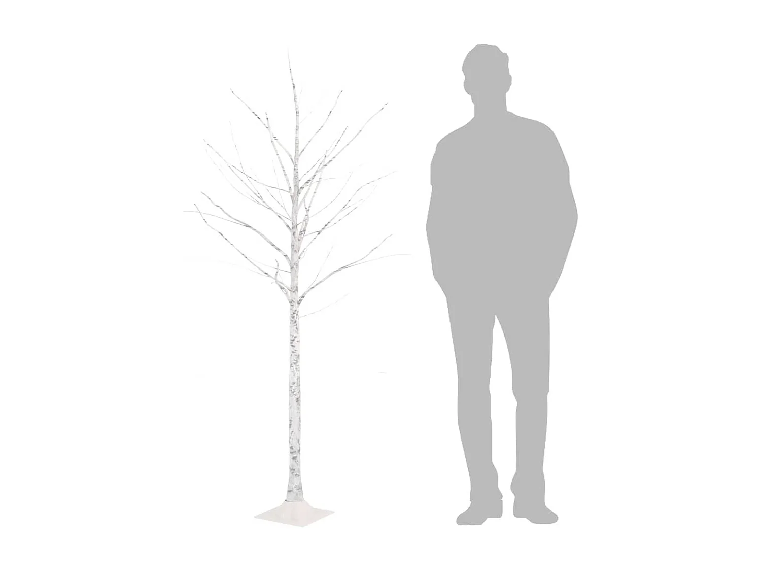 LED-Birke Warmweiß 96 LEDs 180 cm