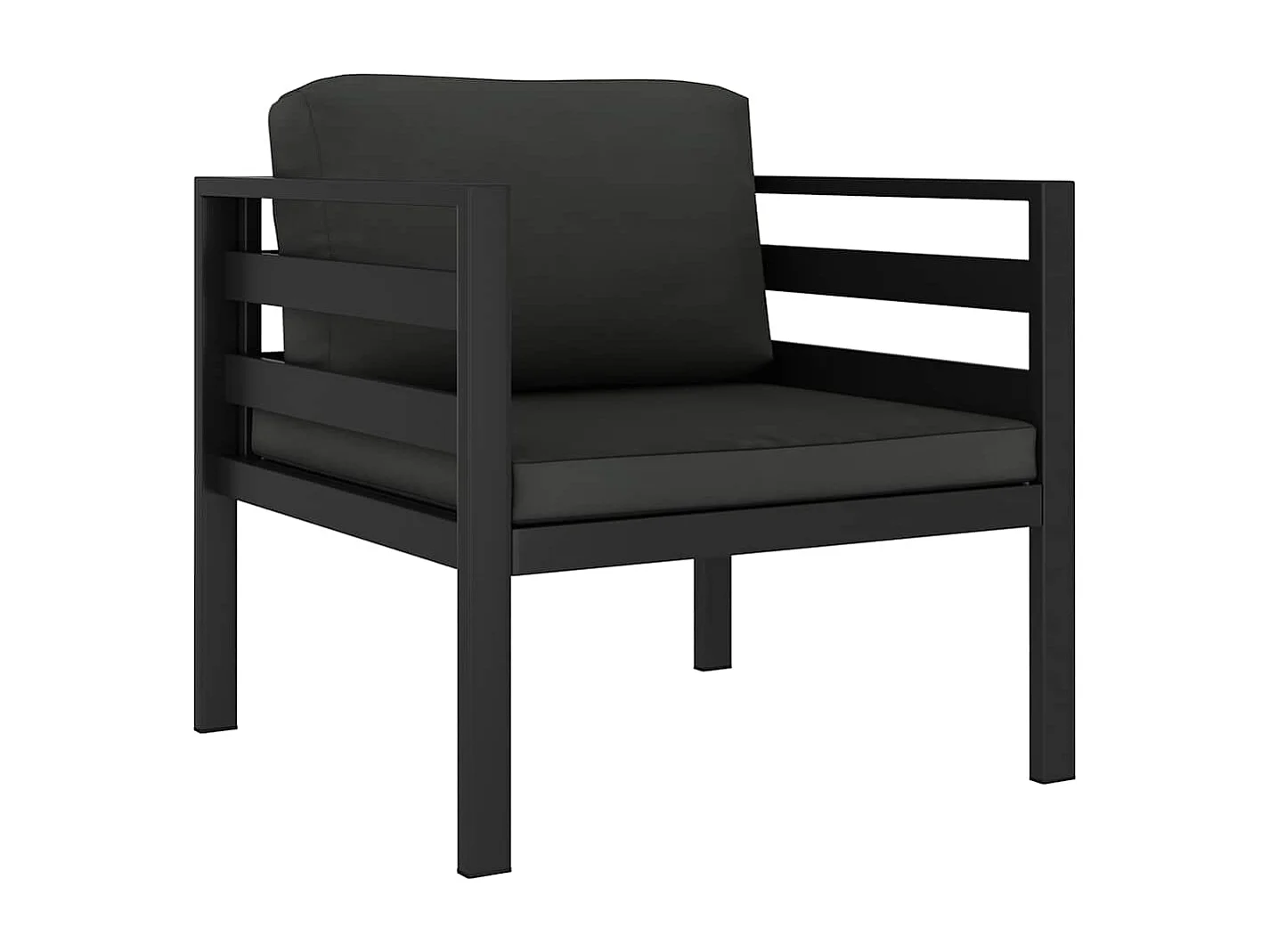 Canapé simple avec coussins Aluminium Anthracite