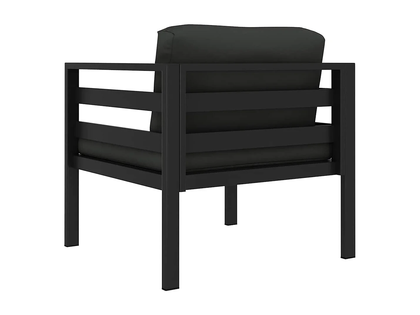 Canapé simple avec coussins Aluminium Anthracite