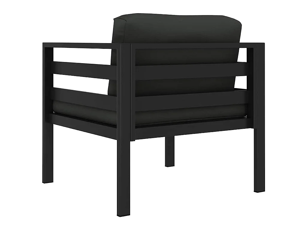 Canapé simple avec coussins Aluminium Anthracite