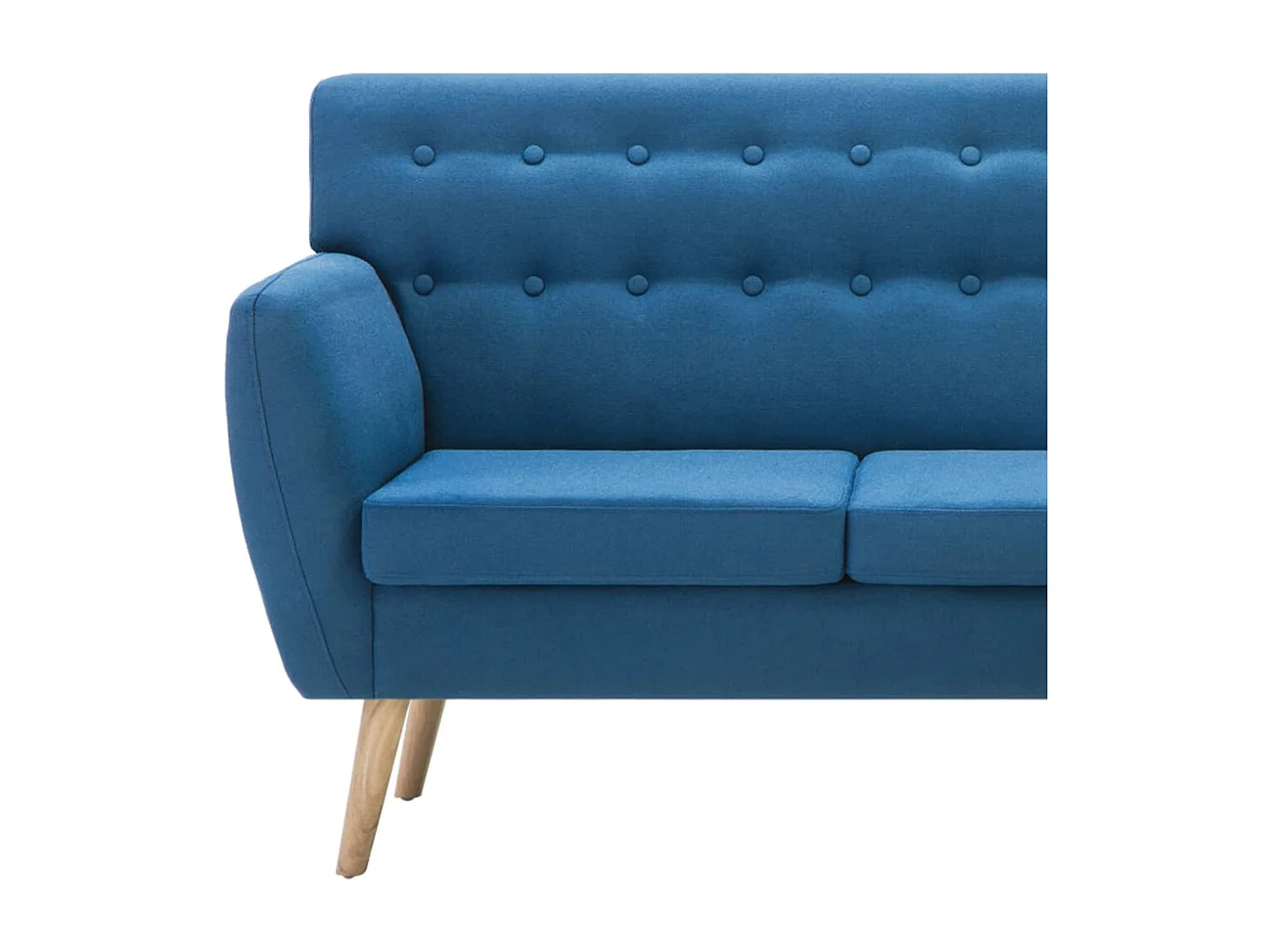 Canapé d'angle revêtement en tissu 171,5x138x81,5 cm bleu