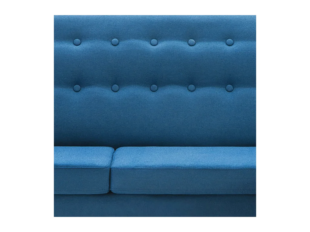 Divano a L Rivestito in Tessuto 171,5x138x81,5 cm Blu