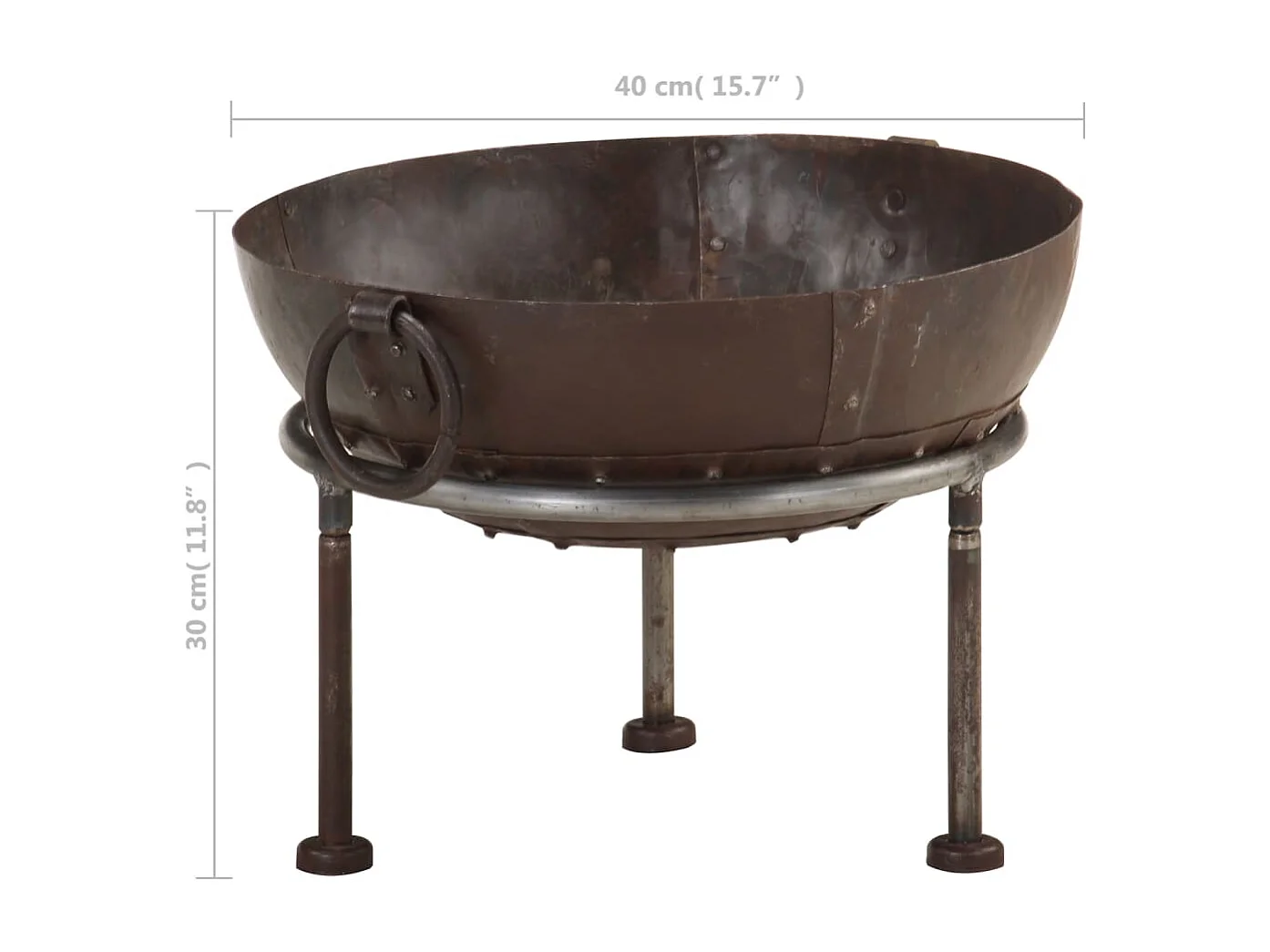 Rustikale Feuerstelle Ø 40 cm Eisen