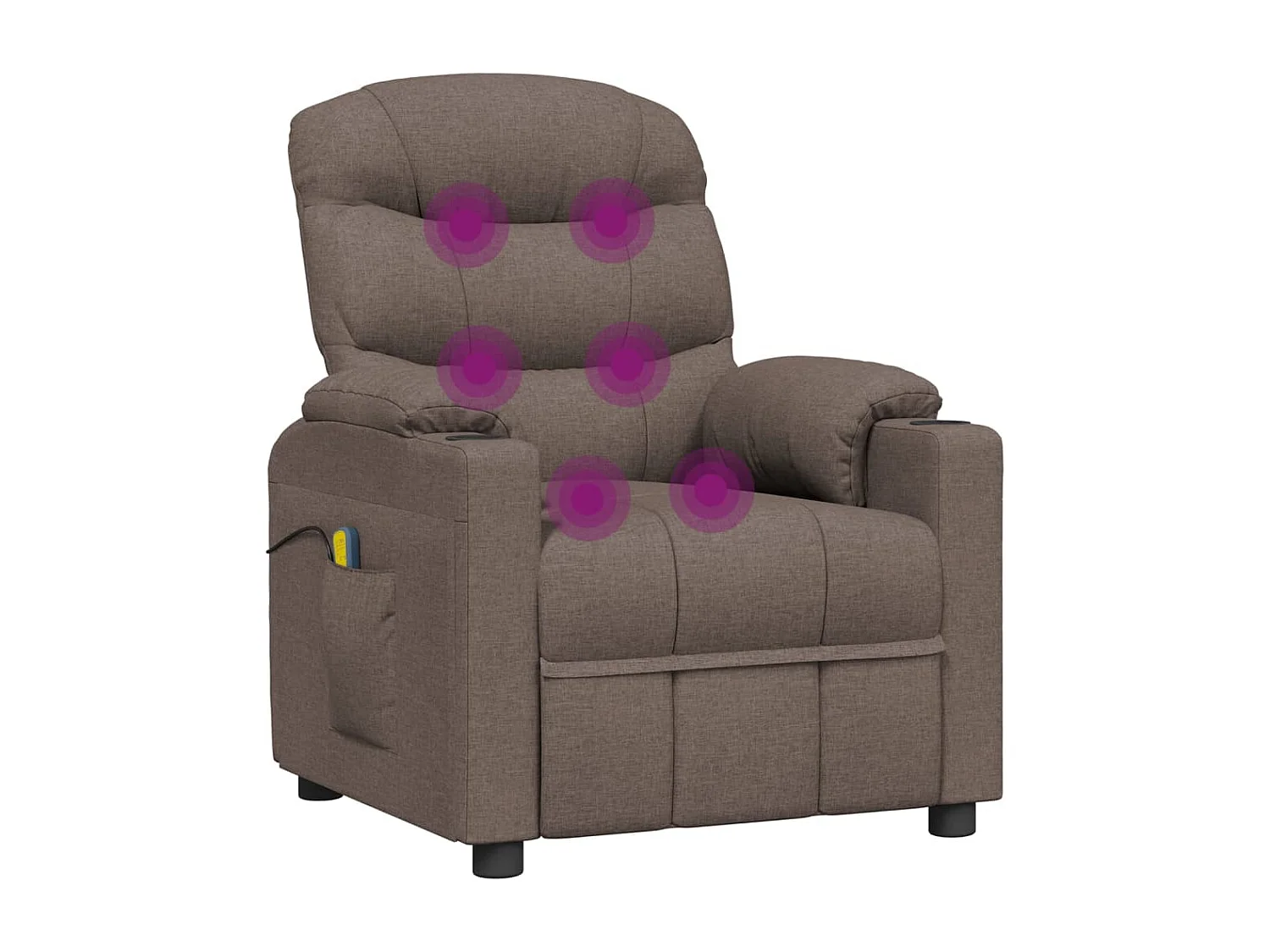 Fauteuil électrique de massage Taupe Tissu
