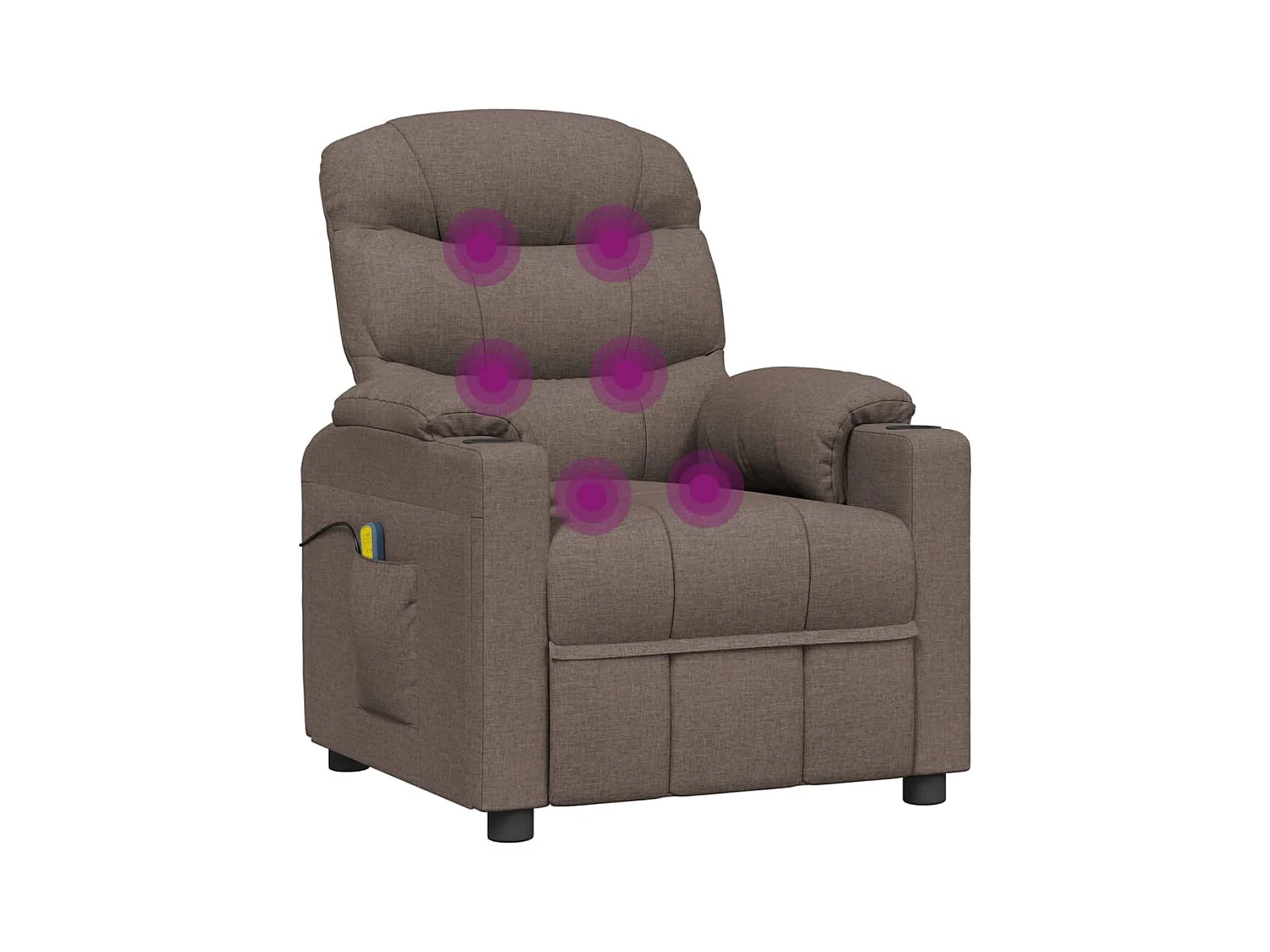 Fauteuil électrique de massage Taupe Tissu