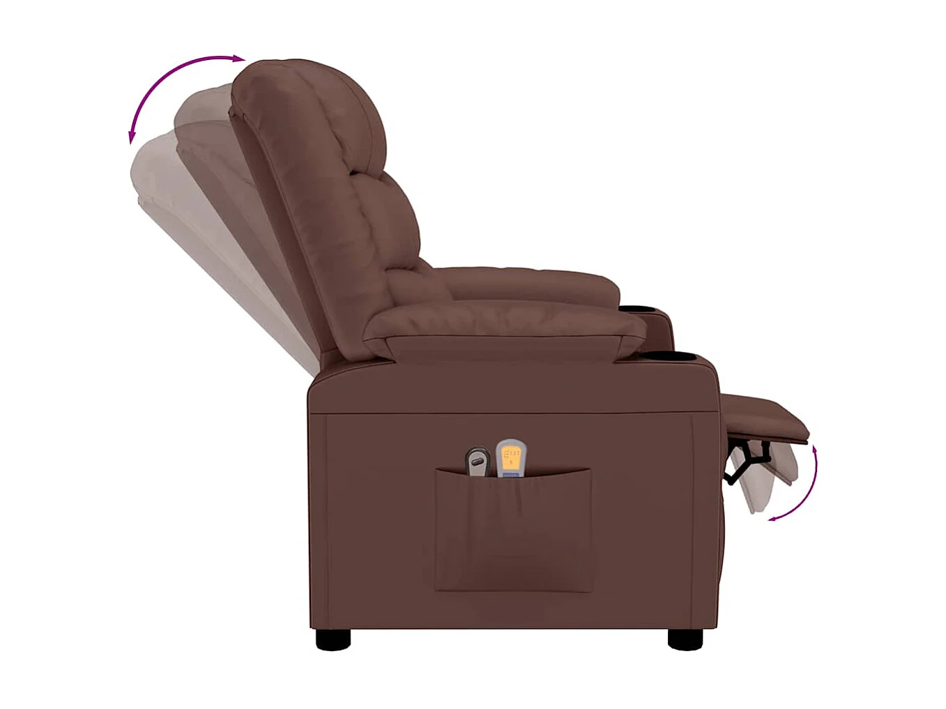 Fauteuil de massage électrique Marron Similicuir
