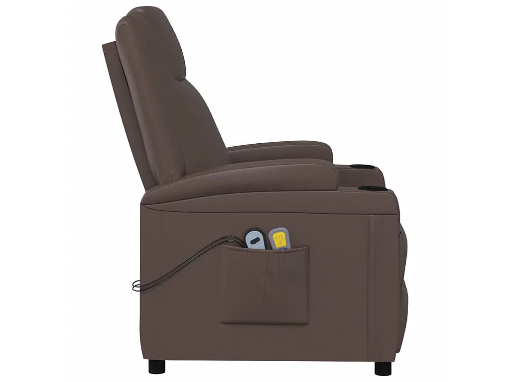 Fauteuil de massage électrique Marron Similicuir