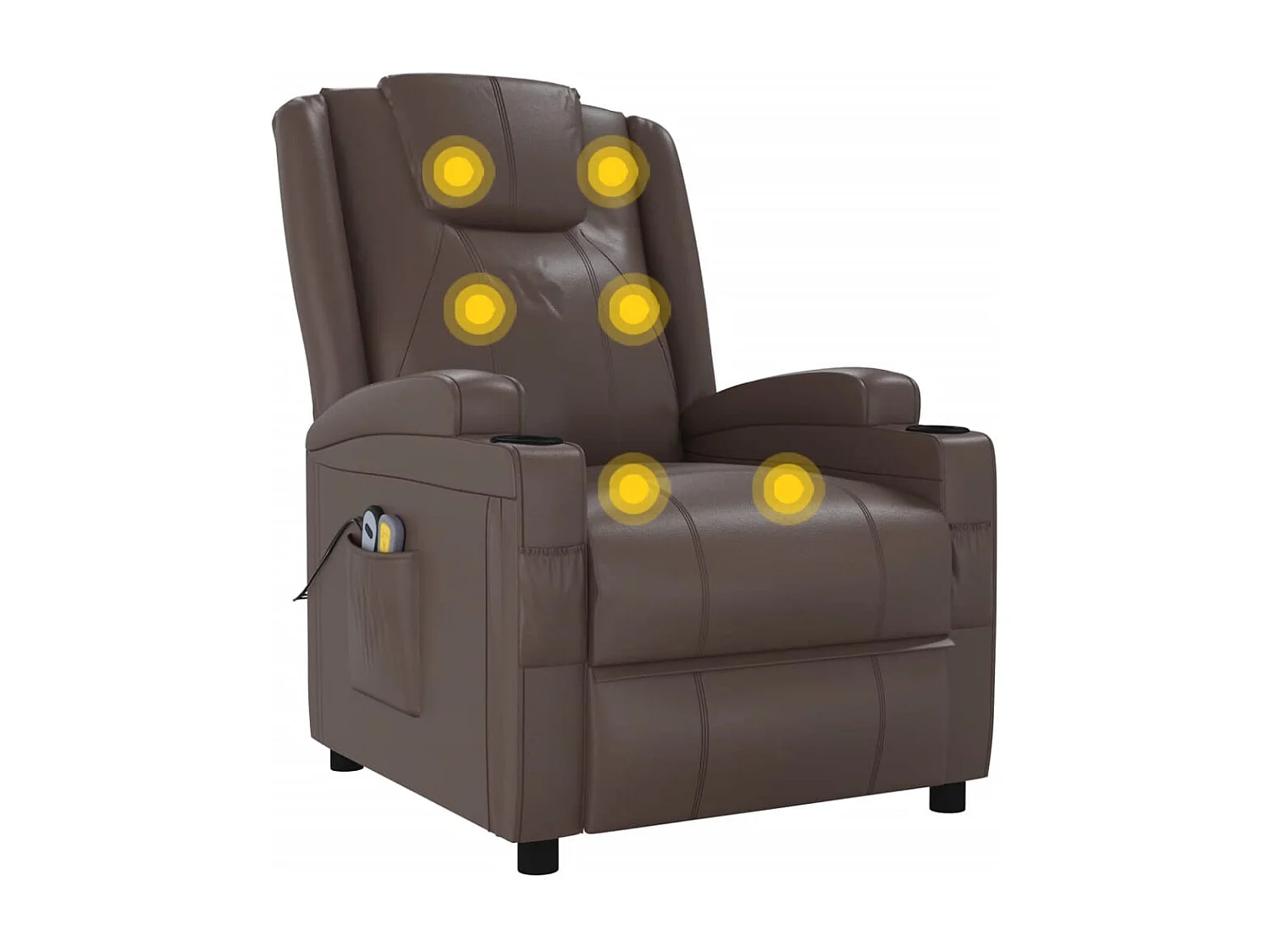 Fauteuil de massage électrique Marron Similicuir