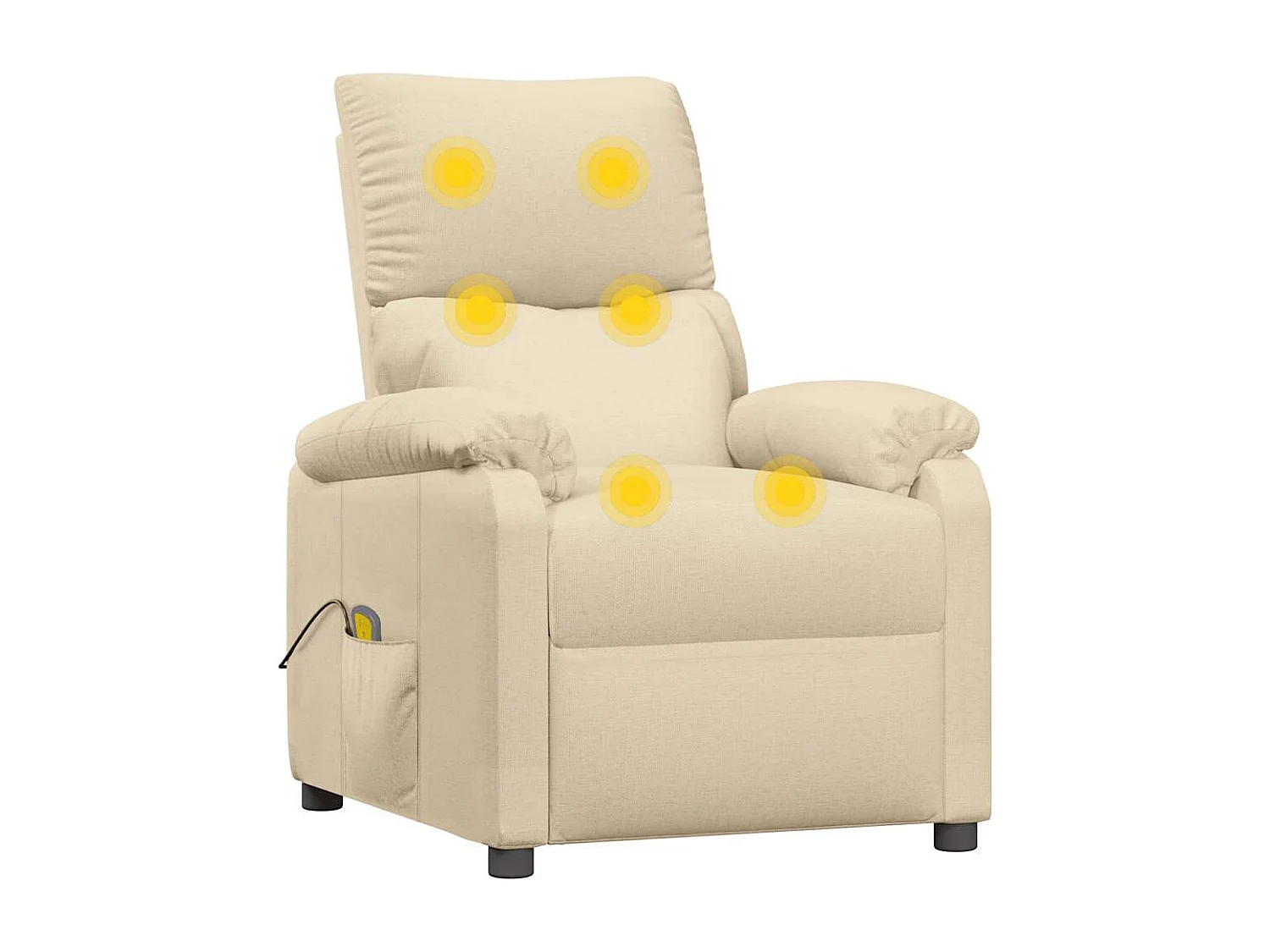 Fauteuil de massage Crème Tissu