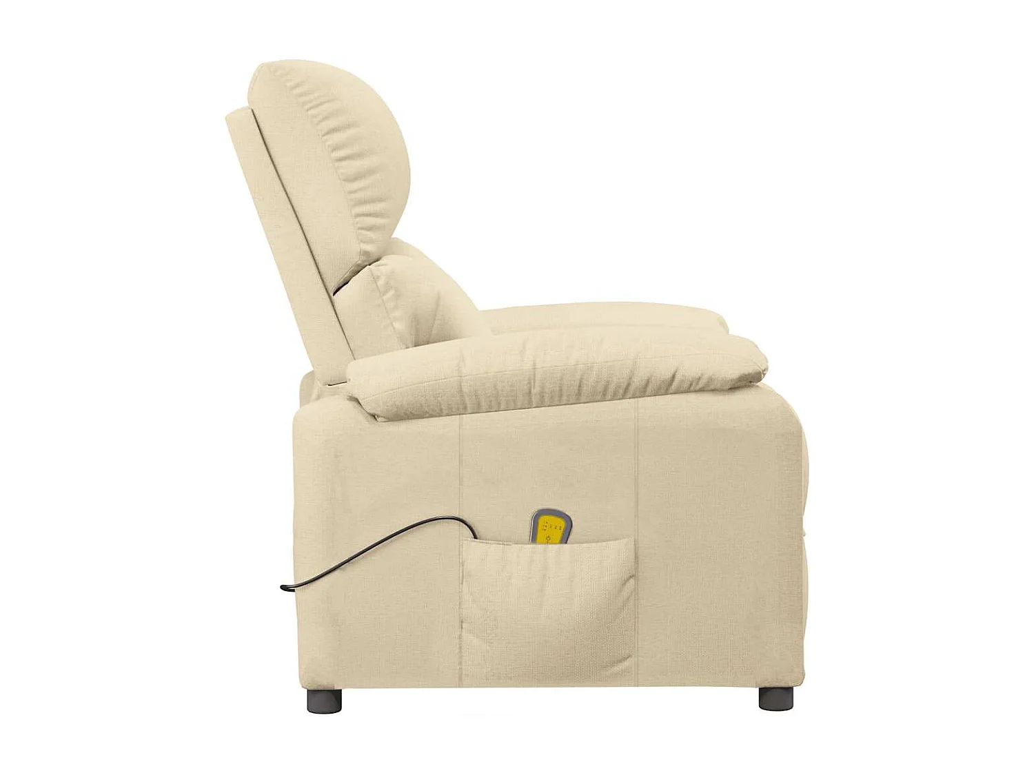 Massagestoel stof crèmekleurig