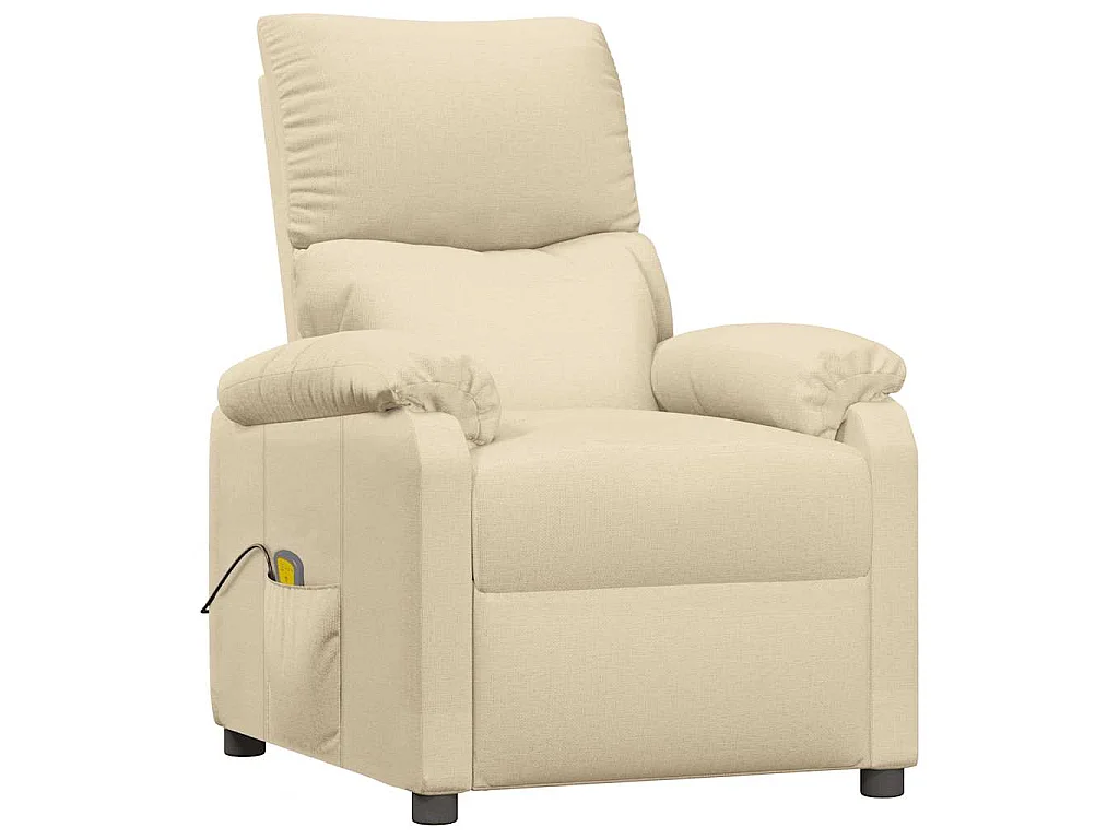 Massagesessel Creme Stoff