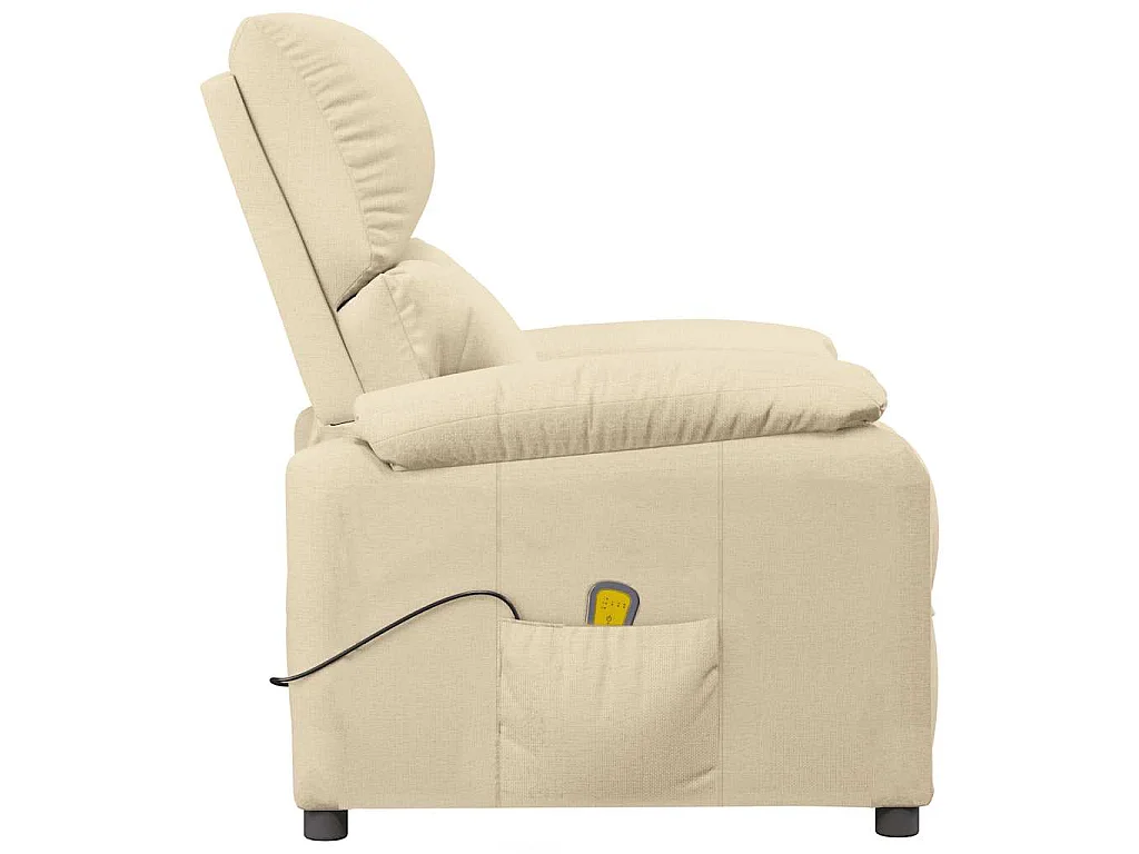 Massagesessel Creme Stoff