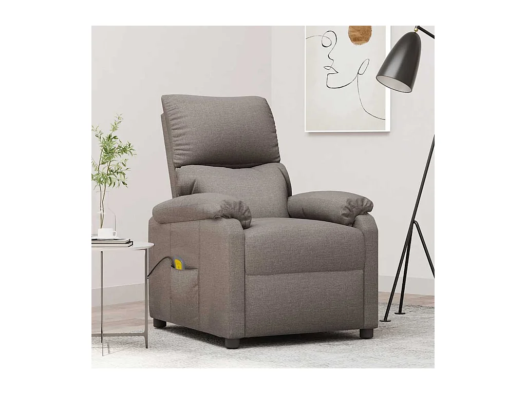 Fauteuil de massage Taupe Tissu