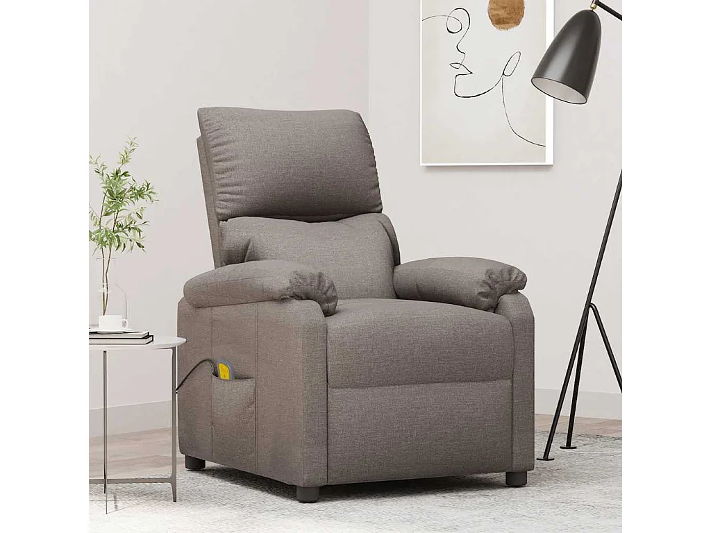 Fauteuil de massage Taupe Tissu