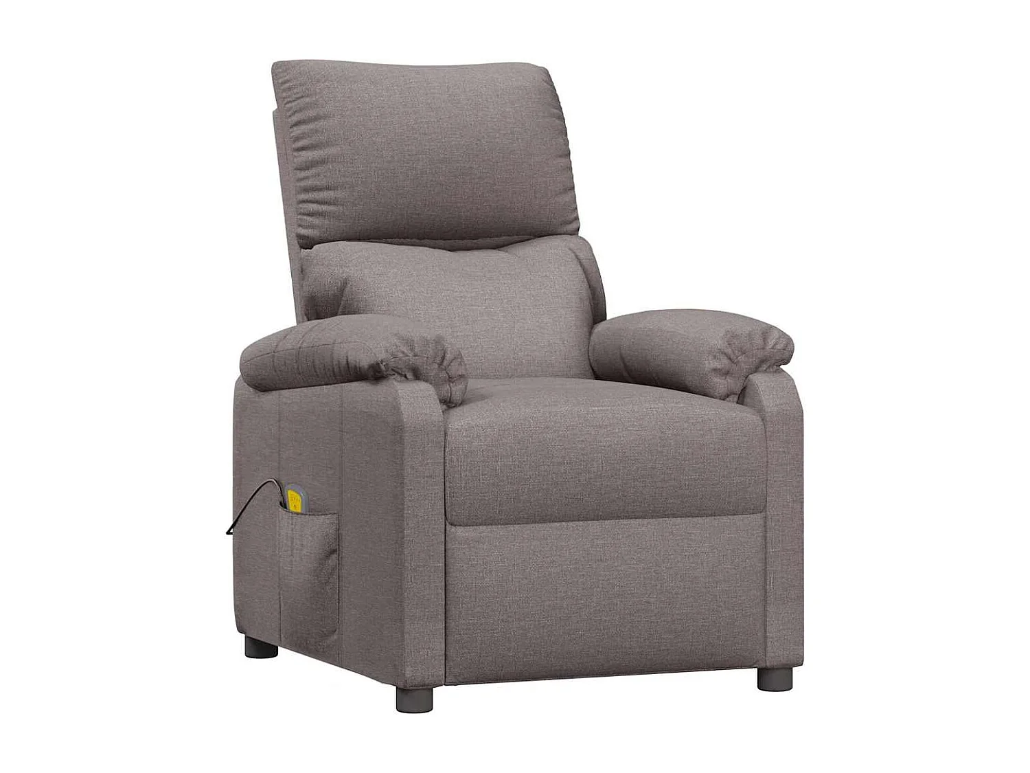 Massagesessel Taupe Stoff