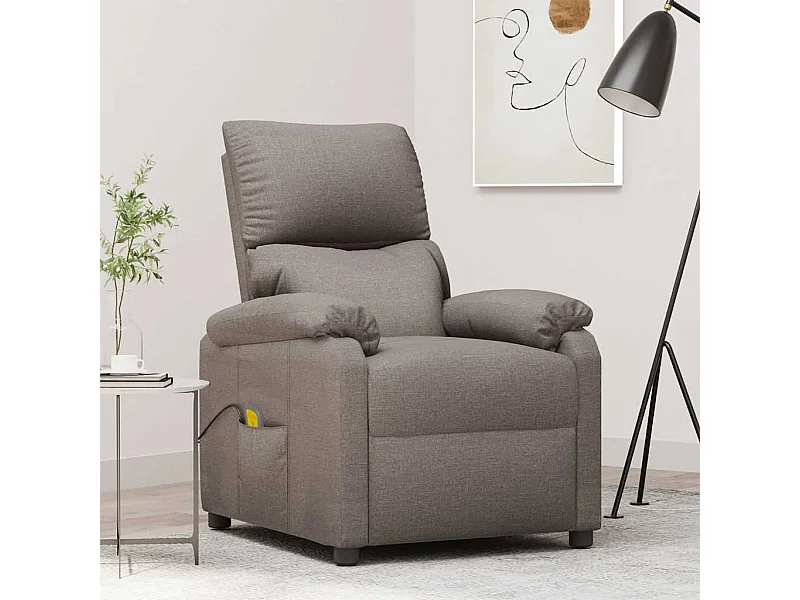 Massagestoel stof taupe