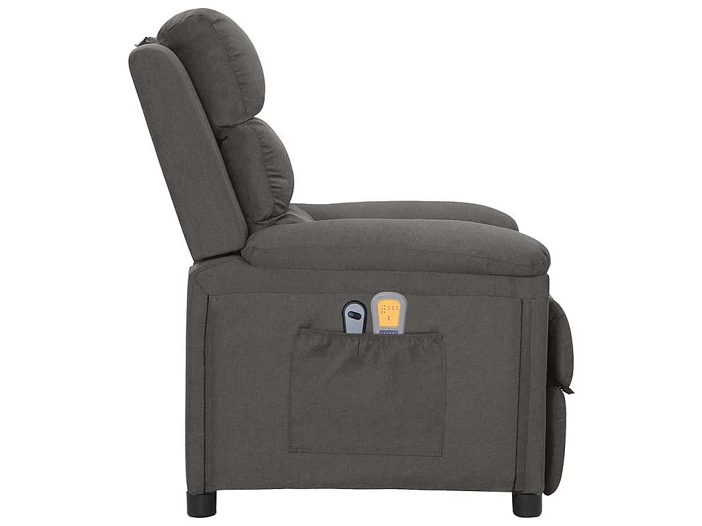 Fauteuil électrique de massage Gris foncé Tissu