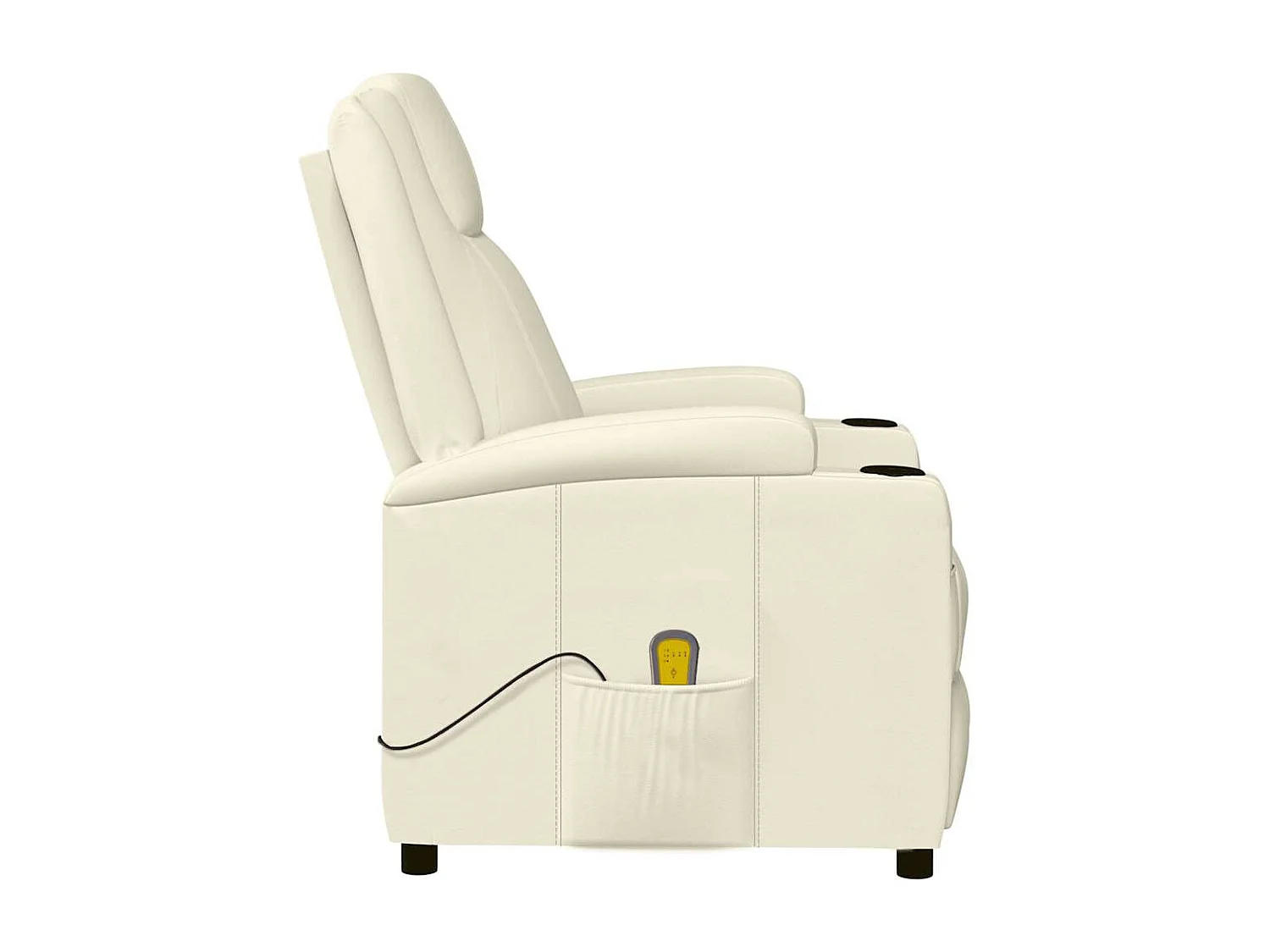 Massagesessel Cremeweiß Kunstleder