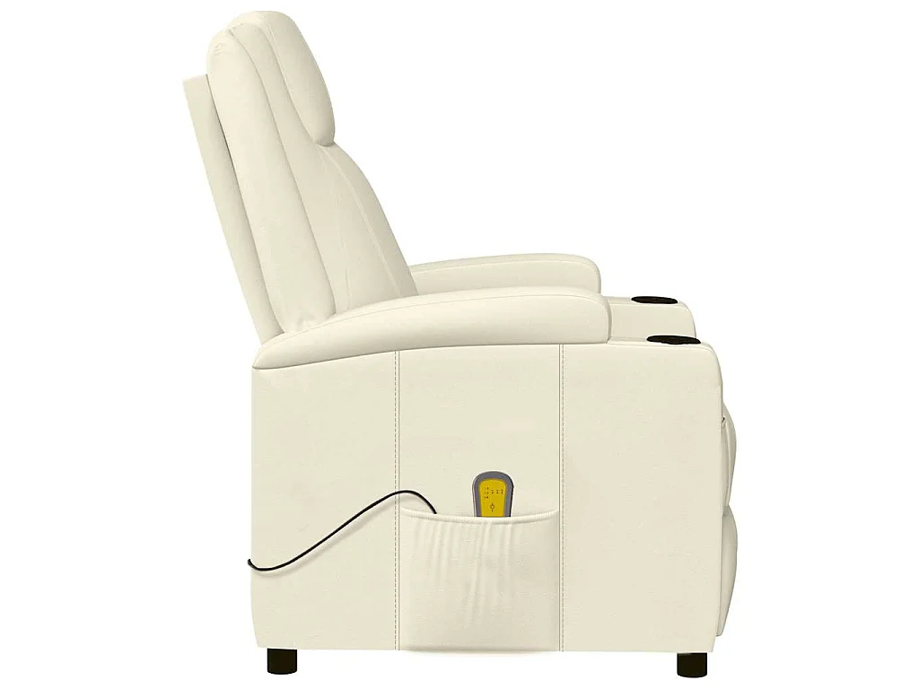 Massagesessel Cremeweiß Kunstleder