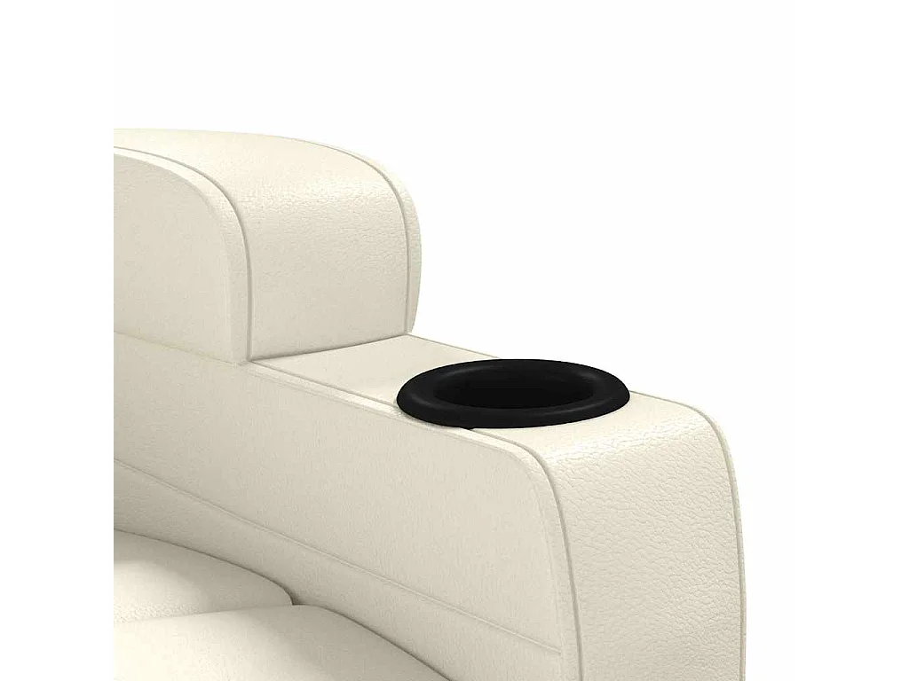 Fauteuil de massage blanc crème similicuir