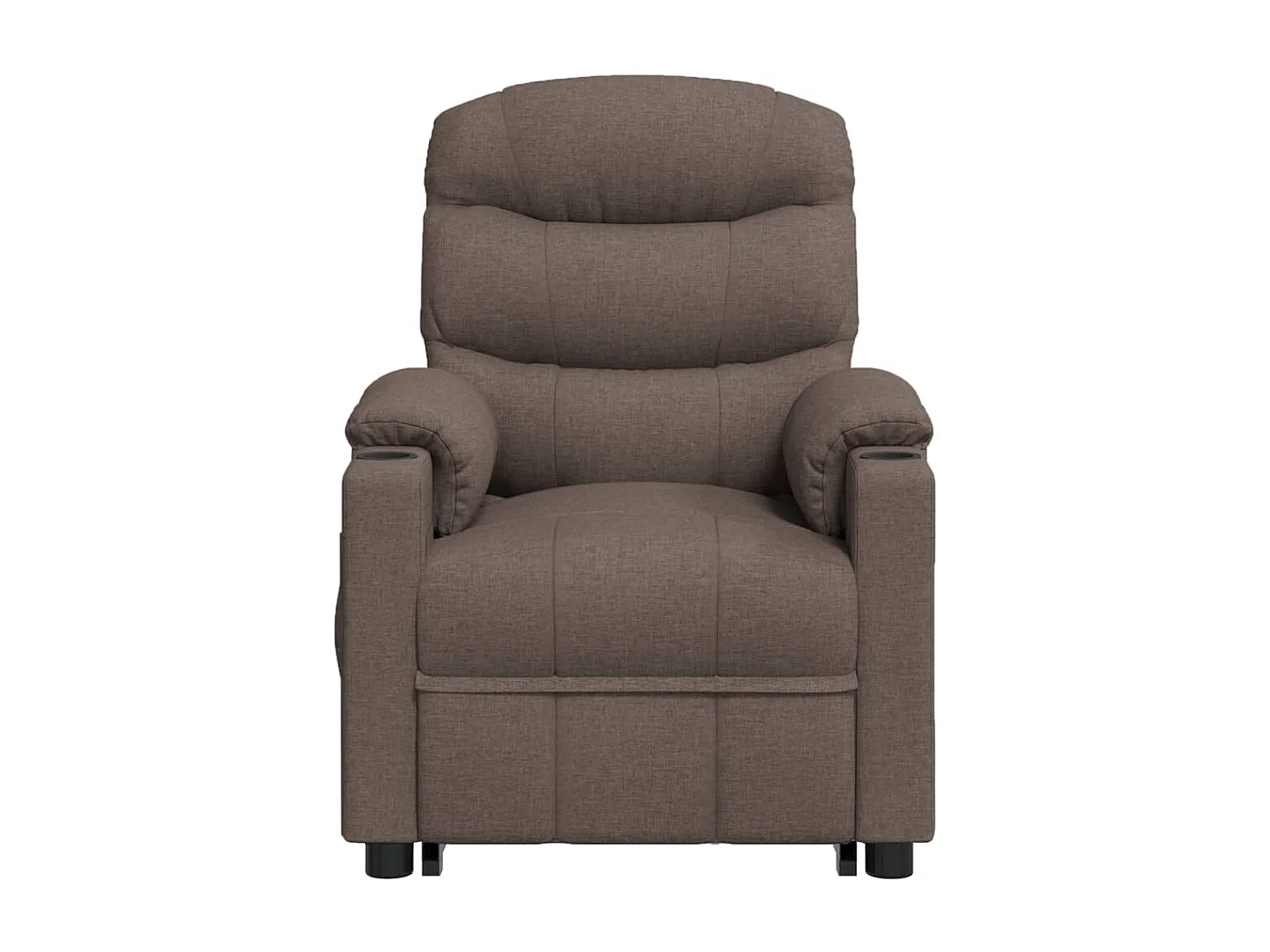 Massagesessel mit Aufstehhilfe Taupe Stoff