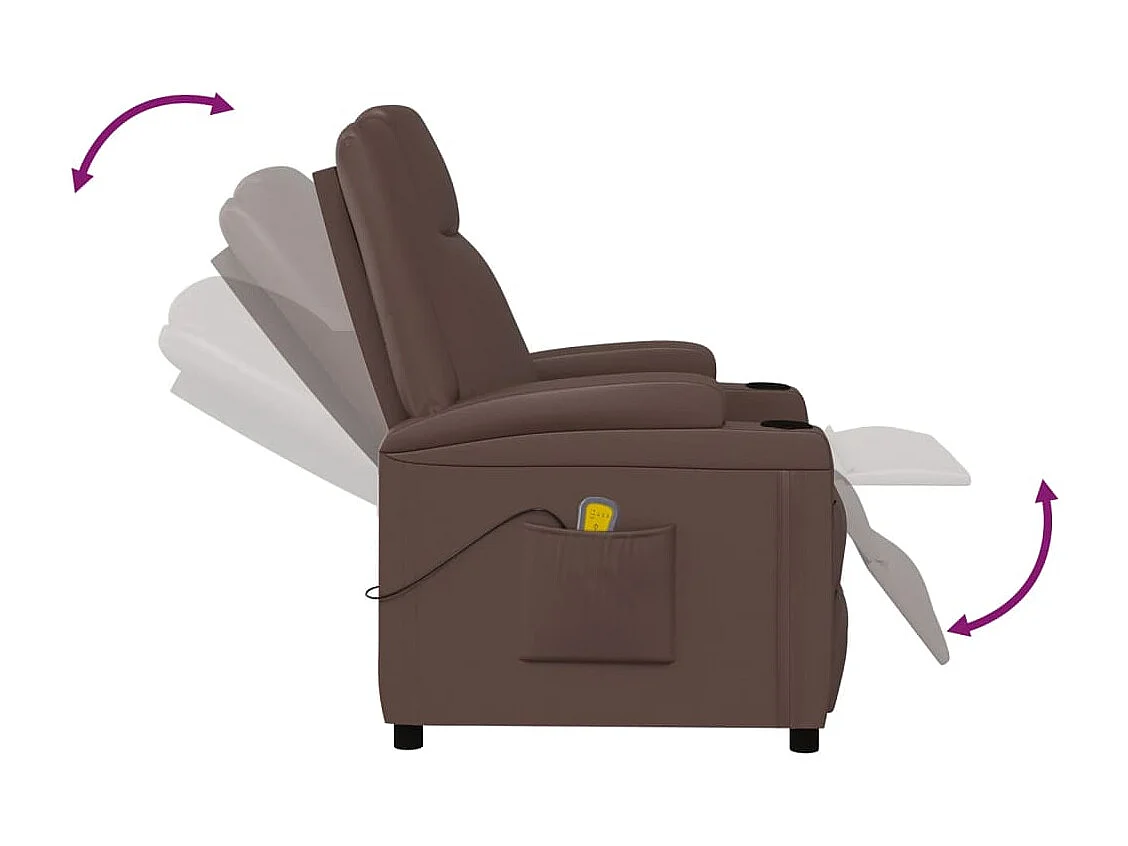 Fauteuil de massage Marron Similicuir