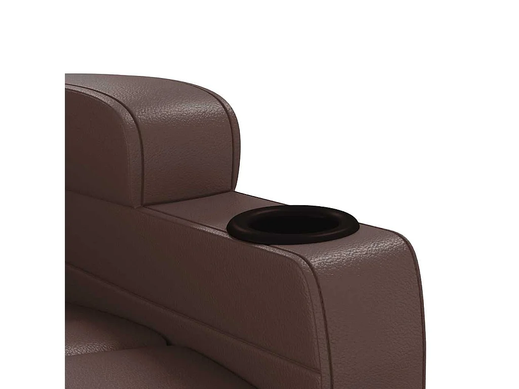 Massagesessel Braun Kunstleder