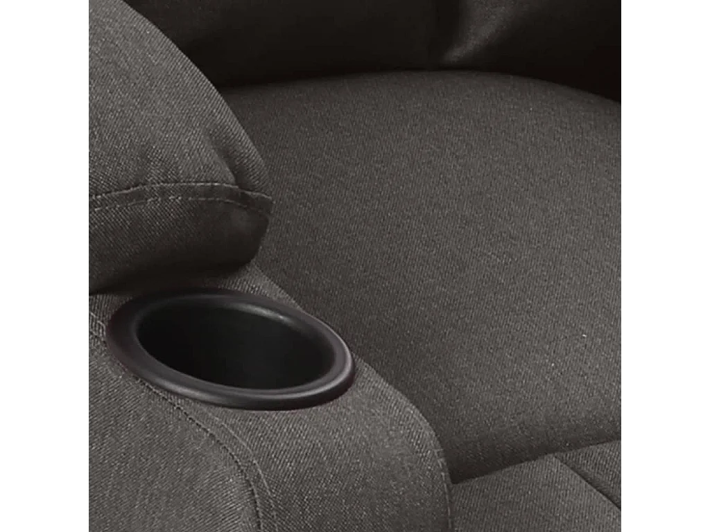 Sillón de masaje de tela gris oscuro