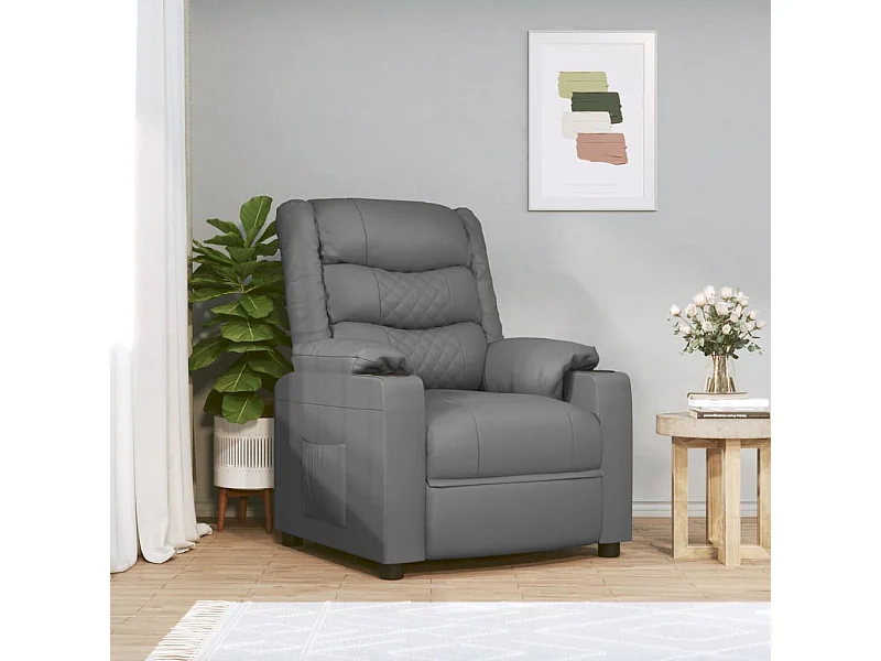 Fauteuil de massage électrique Gris Similicuir