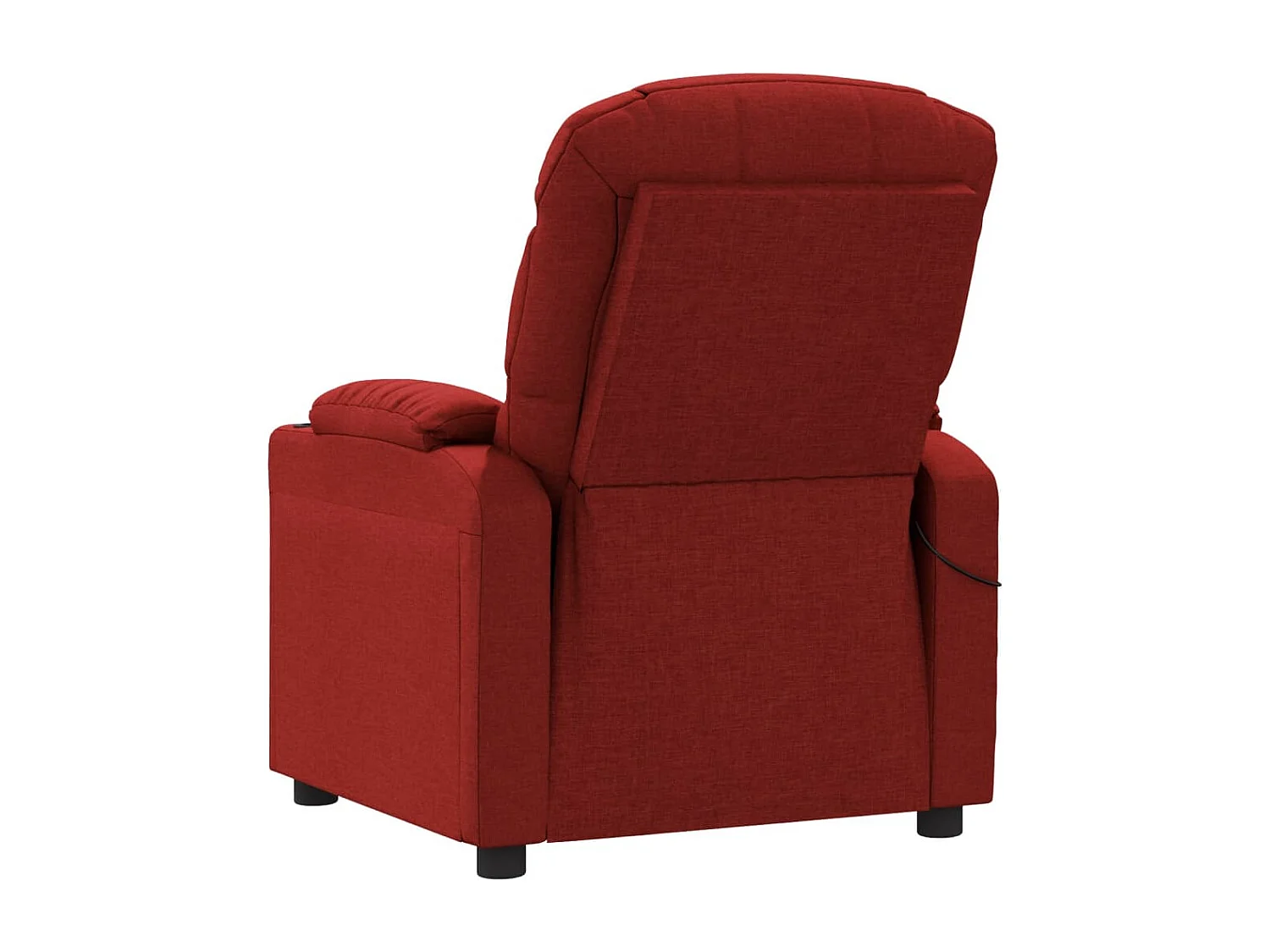 Poltrona de massagens elétrica reclinável tecido vermelho tinto