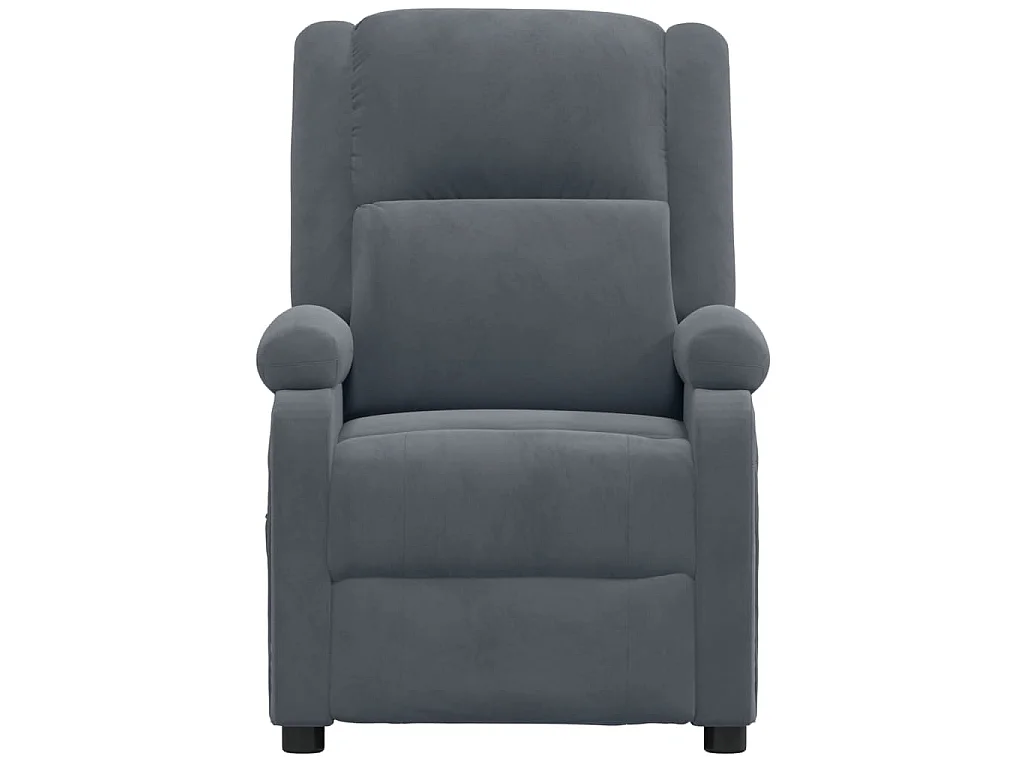 Fauteuil électrique de massage Gris foncé velours
