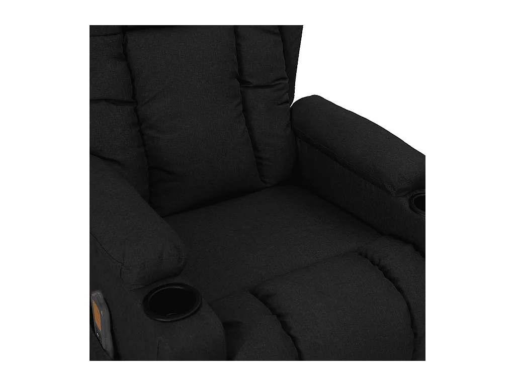 Fauteuil de massage Noir Tissu