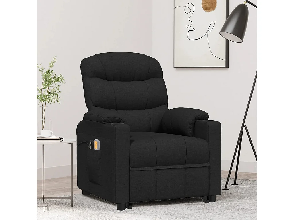 Fauteuil de massage Noir Tissu