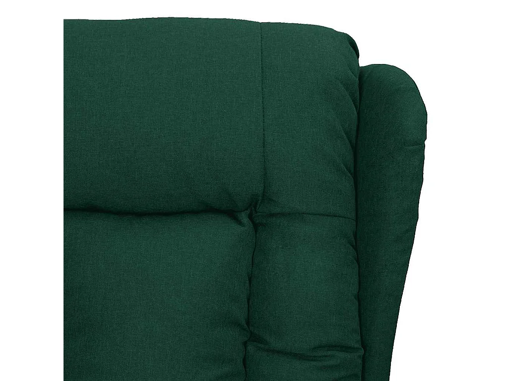 Sillón de masaje elevable tela verde oscuro