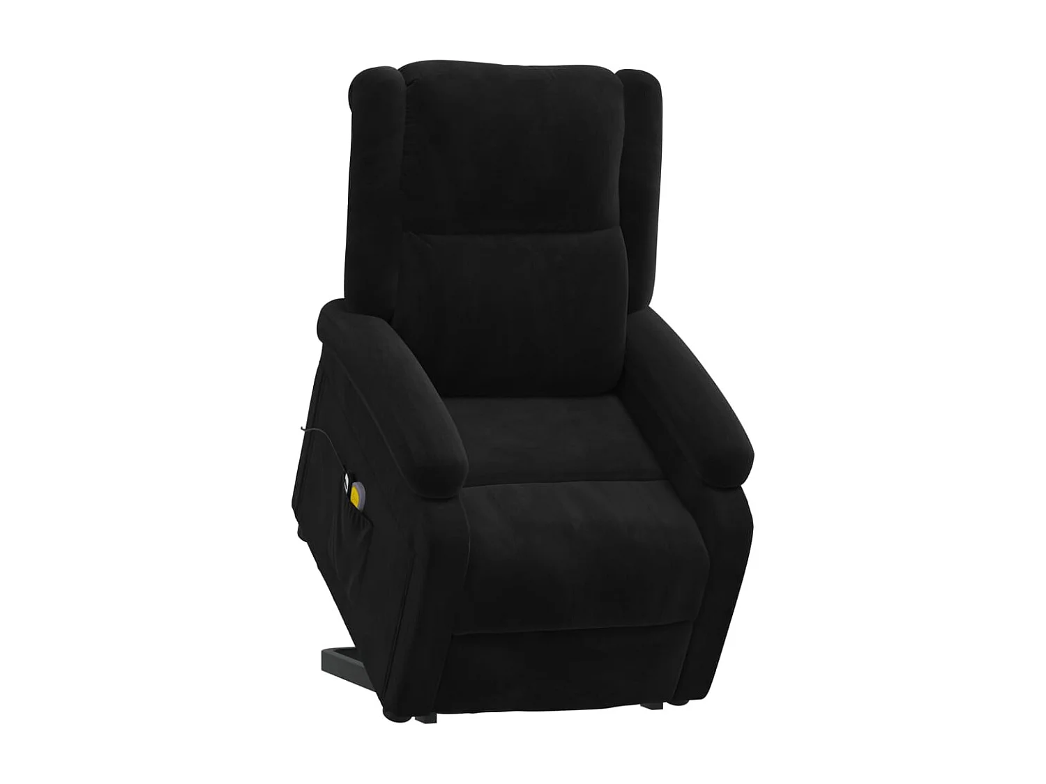 Sta-op-massagestoel fluweel zwart