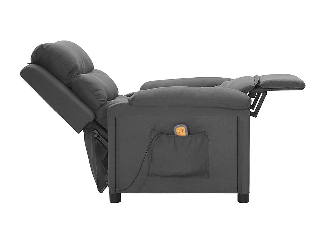 Fauteuil de massage Gris foncé Tissu