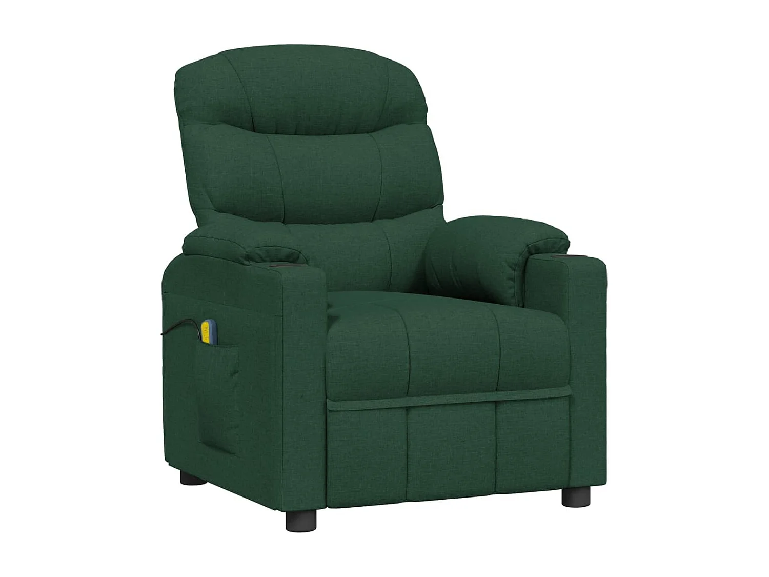 Fauteuil de massage Vert foncé Tissu