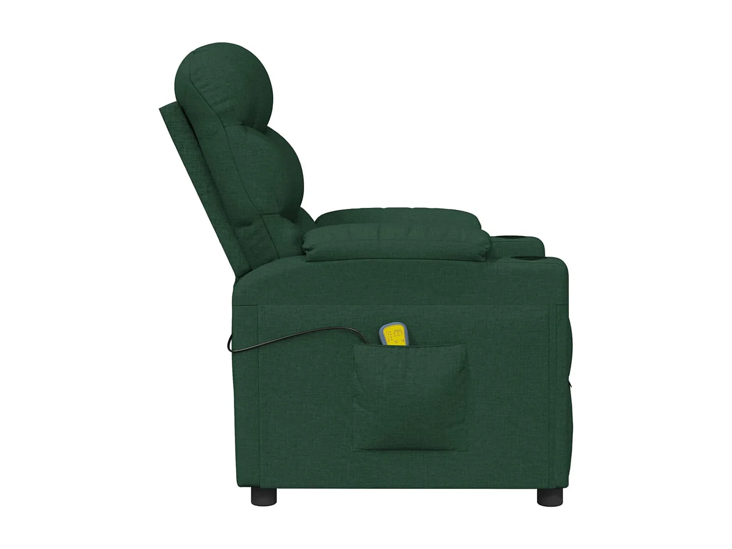Fauteuil de massage Vert foncé Tissu