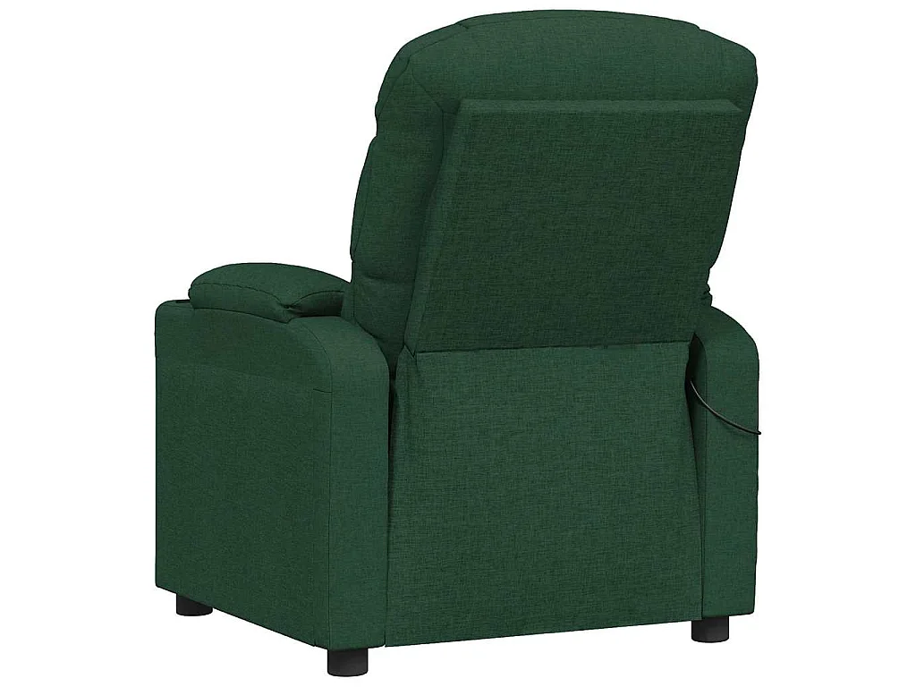 Massagesessel Dunkelgrün Stoff