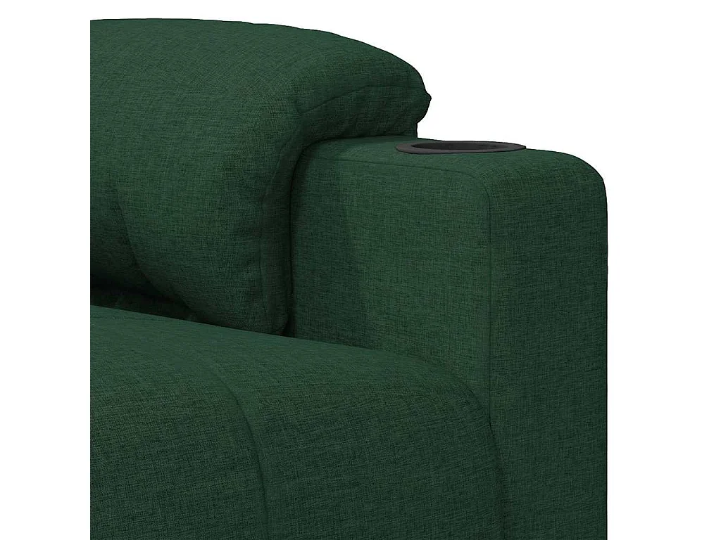 Massagesessel Dunkelgrün Stoff