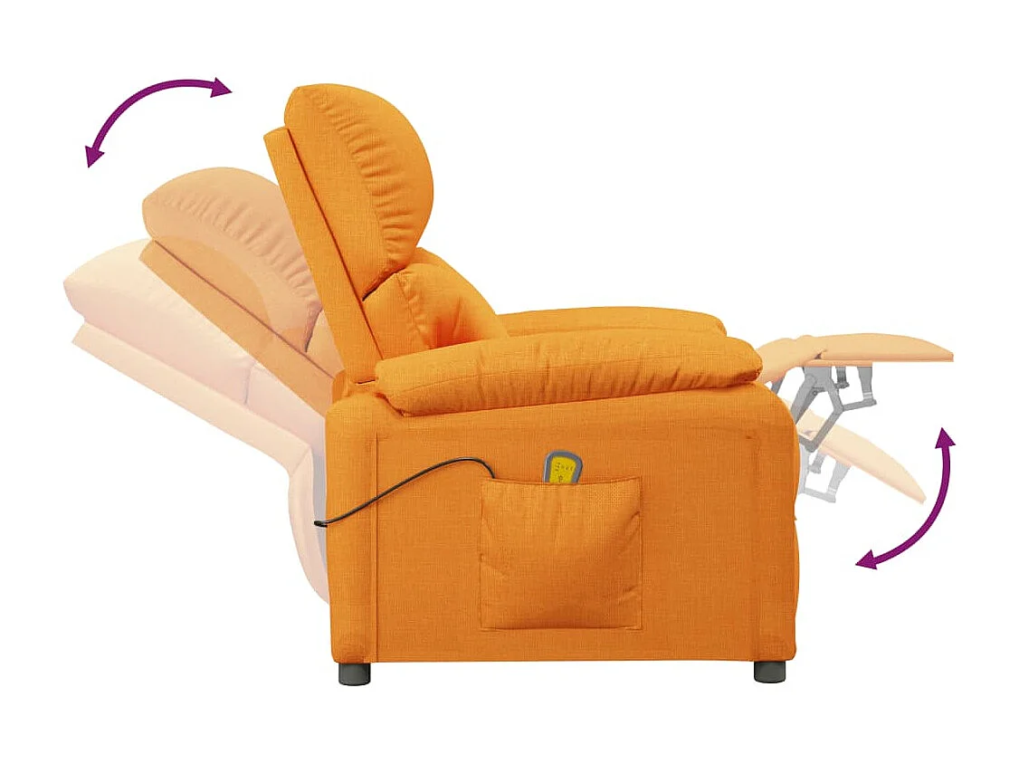 Fauteuil de massage Jaune Tissu