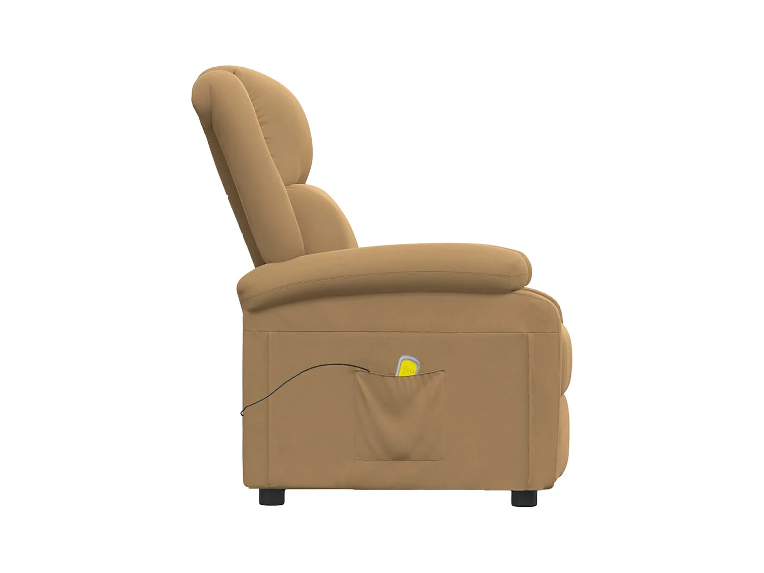 Massagestoel fluweel bruin