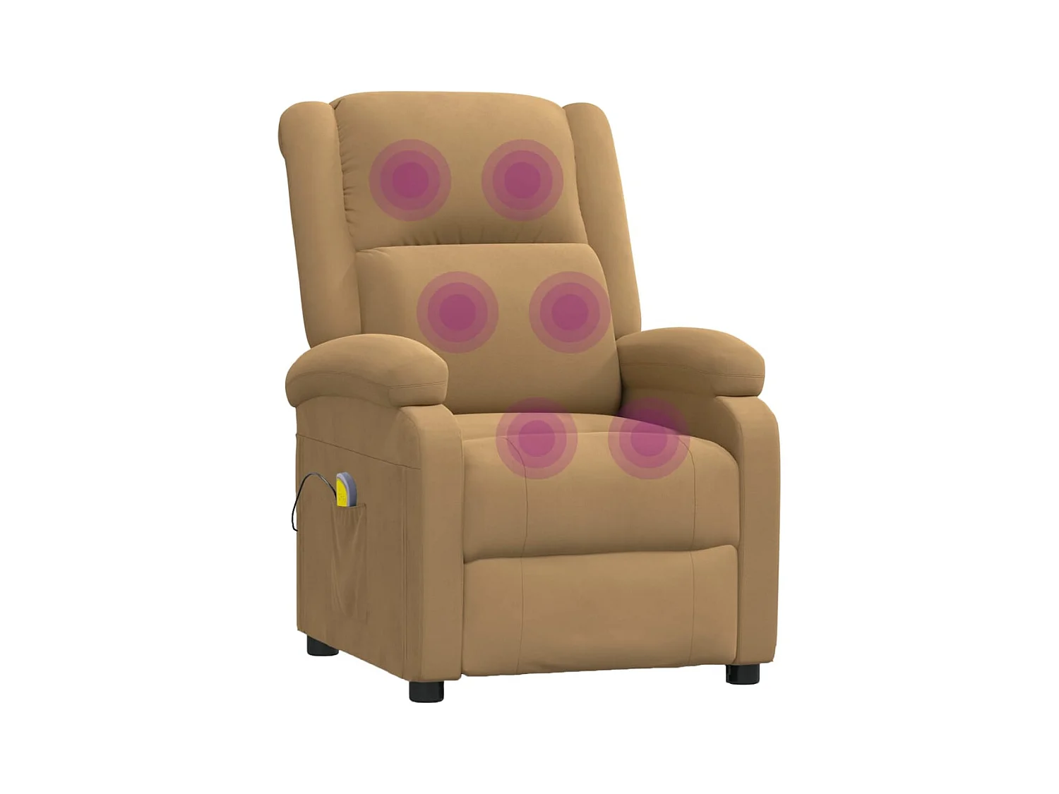 Massagestoel fluweel bruin