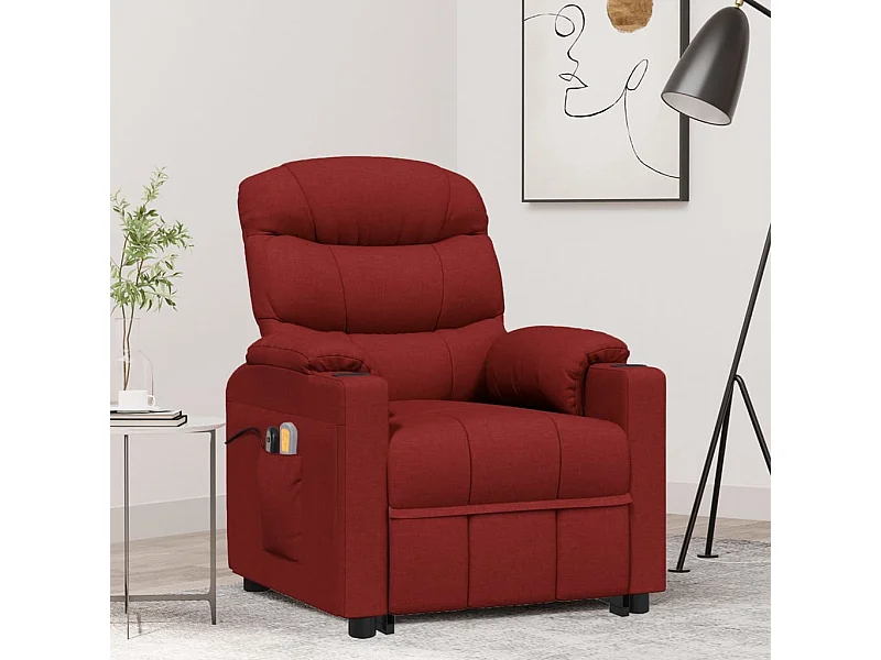 Fauteuil de massage Rouge bordeaux Tissu