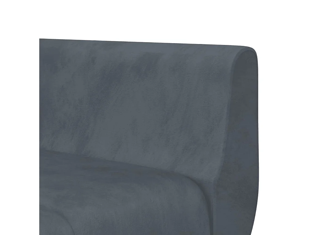Canapé-lit en forme de L gris 275x140x70 cm velours