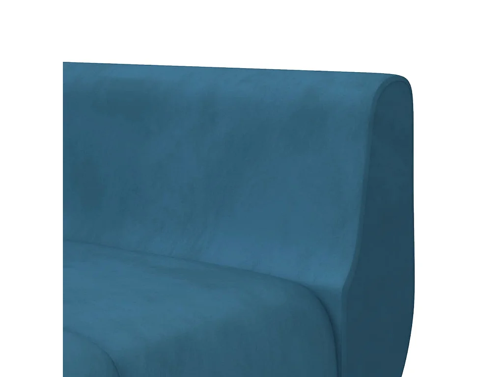 Slaapbank L-vormig 275x140x70 cm fluweel blauw